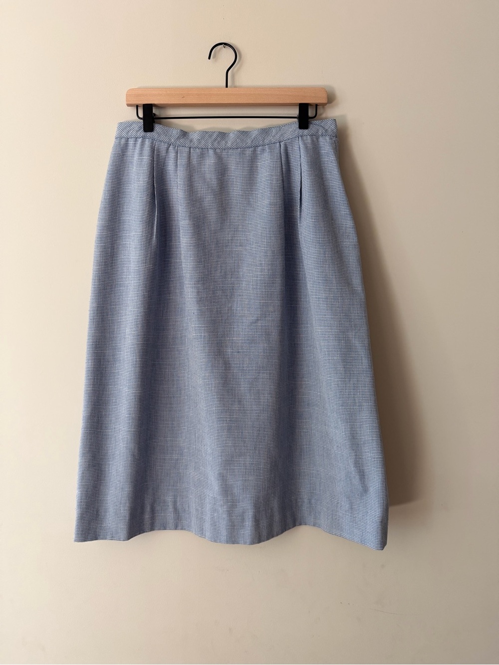 Classic Light Blue Midi A-Line Skirt